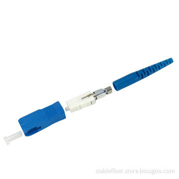 SC/SM UPC Fiber-optic Connector in Pre-domed Ceramic Ferrule Design for Easy Assembly